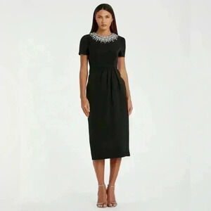 Ieena by MAC DUGGAL Rhinestone Neckline Column Dress NWT Size 10